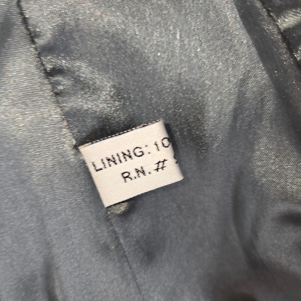 Vintage VAKKO New York Leather Skirt Blazer Suit Set Gunmetal Gray 2PC XS - Picture 8 of 8